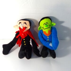 Oriental Trading Company Halloween Dracula and Frankenstein Stuffed Animal Plush